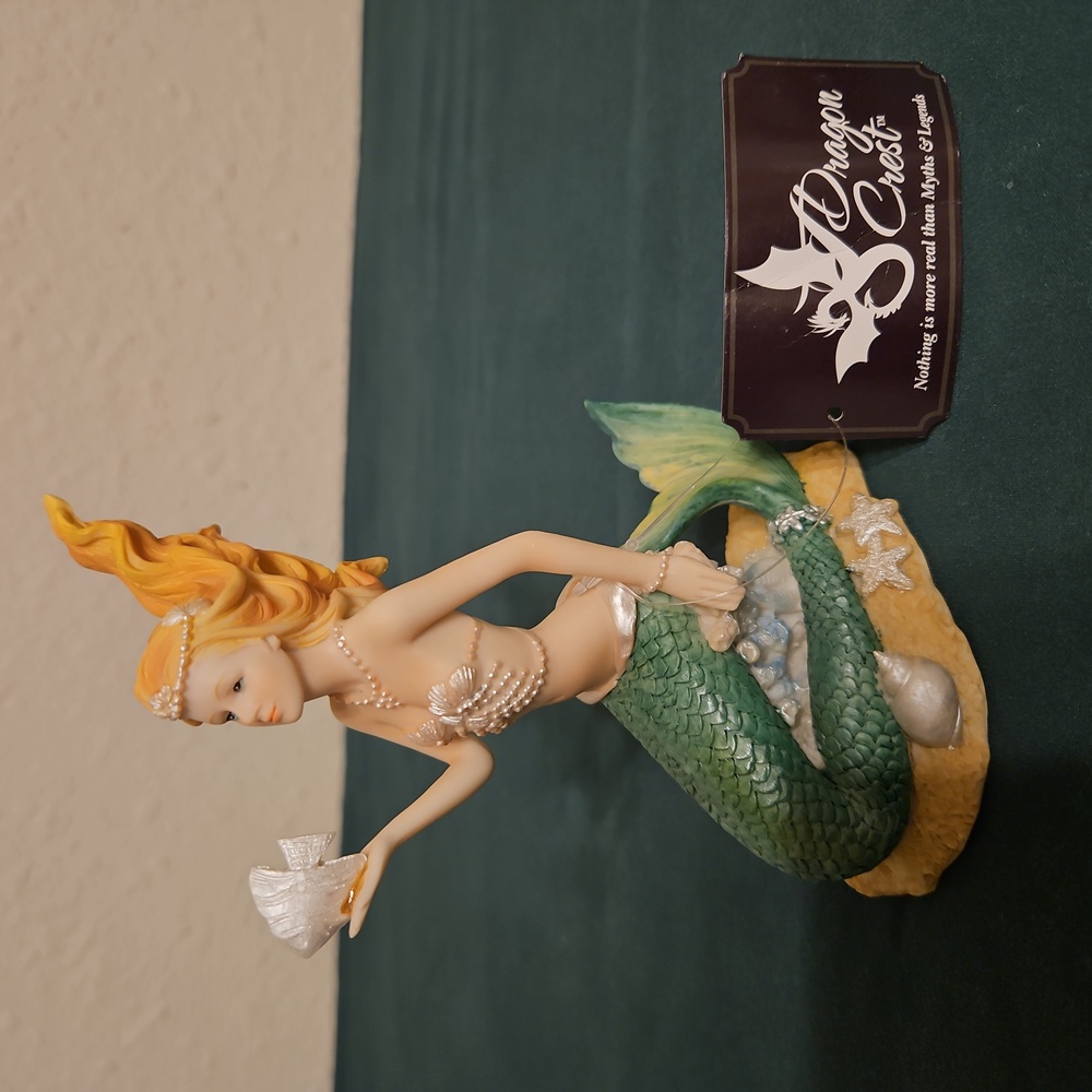 Dragon Crest Mermaid Figurines Table Accent Decor - Picture 8 of 12